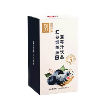 Changbai Mountain Ginseng Red Ginseng Nicotinamide Blueberry Juice Drink, 300g/box