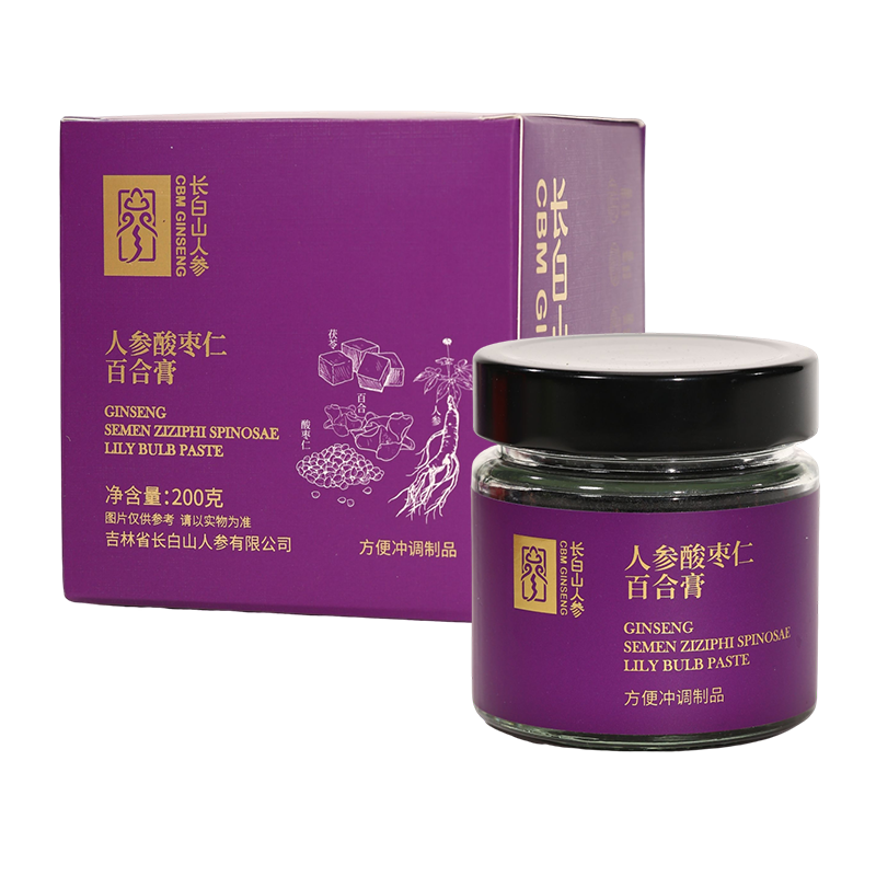 Changbai Mountain Ginseng, Wild Jujube Seed and Lily Paste,200g/Box