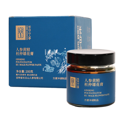 Changbai Mountain Ginseng, Polygonatum Sibiricum and Eucommia Male Flower Paste,200g/Box