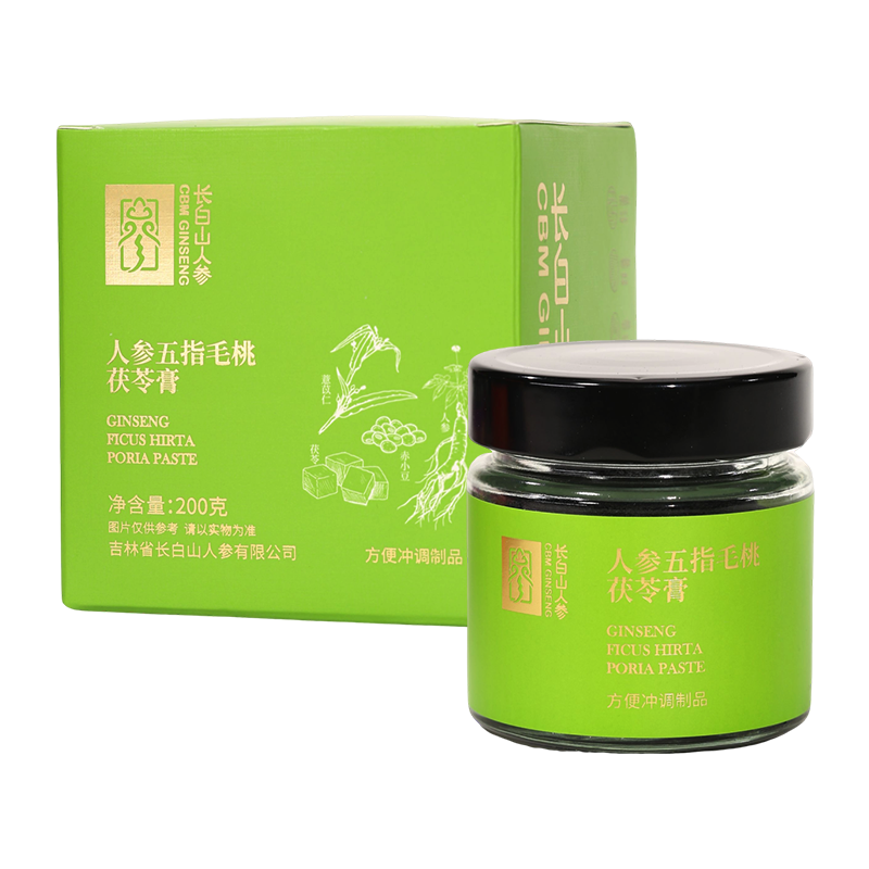Changbai Mountain Ginseng, Ginseng, Five - fingered Figs, and Poria Cocos Paste,200g/Box