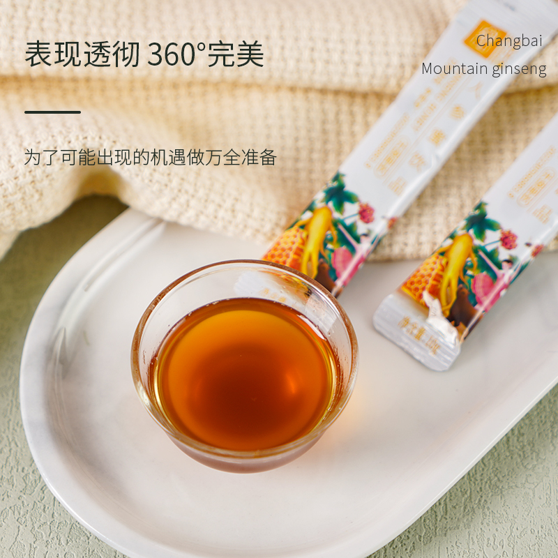Changbai Mountain Ginseng Honey Paste Beverage, 1 stick/10g, 30 sticks/box