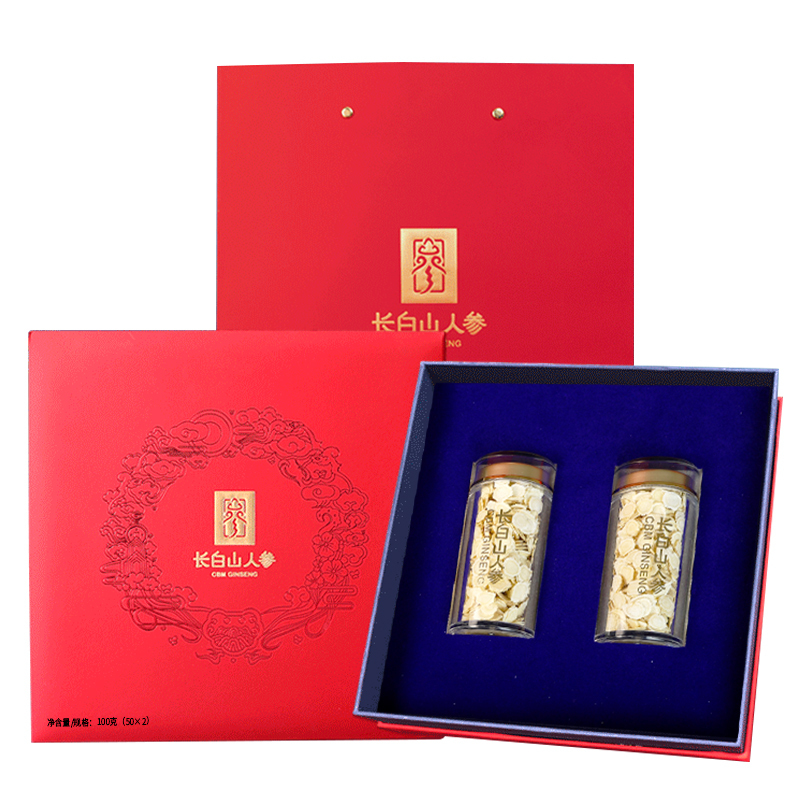 Changbai Mountain Ginseng, American Ginseng Slices, Gift Box, 100g/Box, φ1.0
