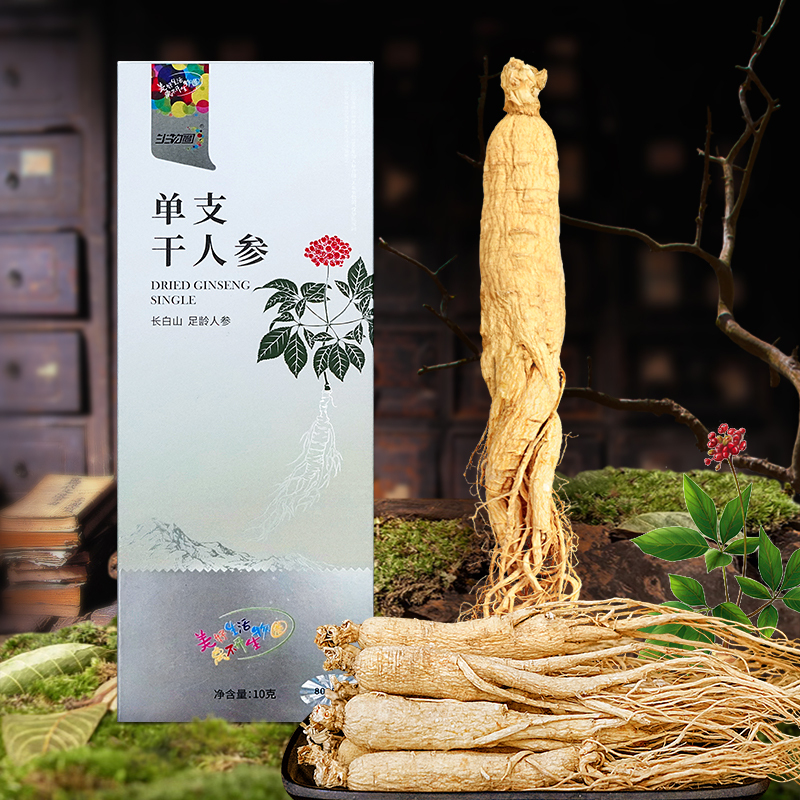 Single-root dried ginseng, whole root - Changbai Mountain ginseng-CBM GINSENG