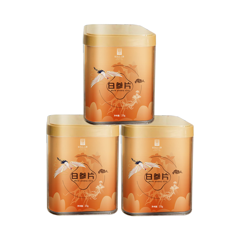 Changbai Mountain Ginseng, White Ginseng Slice, 25g/Can