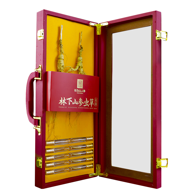 Changbai Mountain Ginseng Forest-cultivated Ginseng and Cordyceps Sinensis with Gift Box