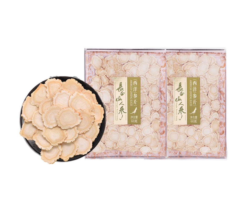 American Ginseng Slices, φ1.6 - 1.8, 100g/Box-Changbai Mountain Ginseng-CBM GINSENG