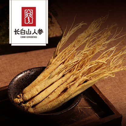 sun-dried ginseng with whole roots (in acrylic box), 80g/box-Changbai Mountain ginseng