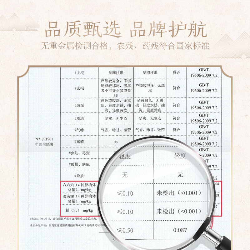 Changbai Mountain Ginseng with Whole Roots, Sun-Dried Ginseng,