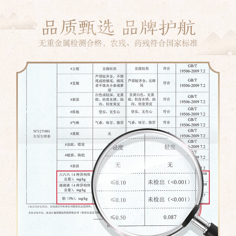 Changbai Mountain Ginseng with Whole Roots, Sun-Dried Ginseng,