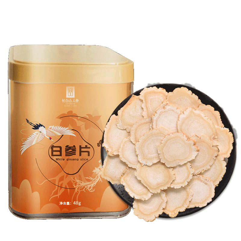 White Ginseng Slice, 48g/Can, φ1.4-Changbai Mountain Ginseng-CBM GINSENG