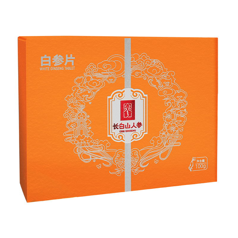 Changbai Mountain Ginseng, White Ginseng Slices, Gift Box, 100g/Box, φ1.0