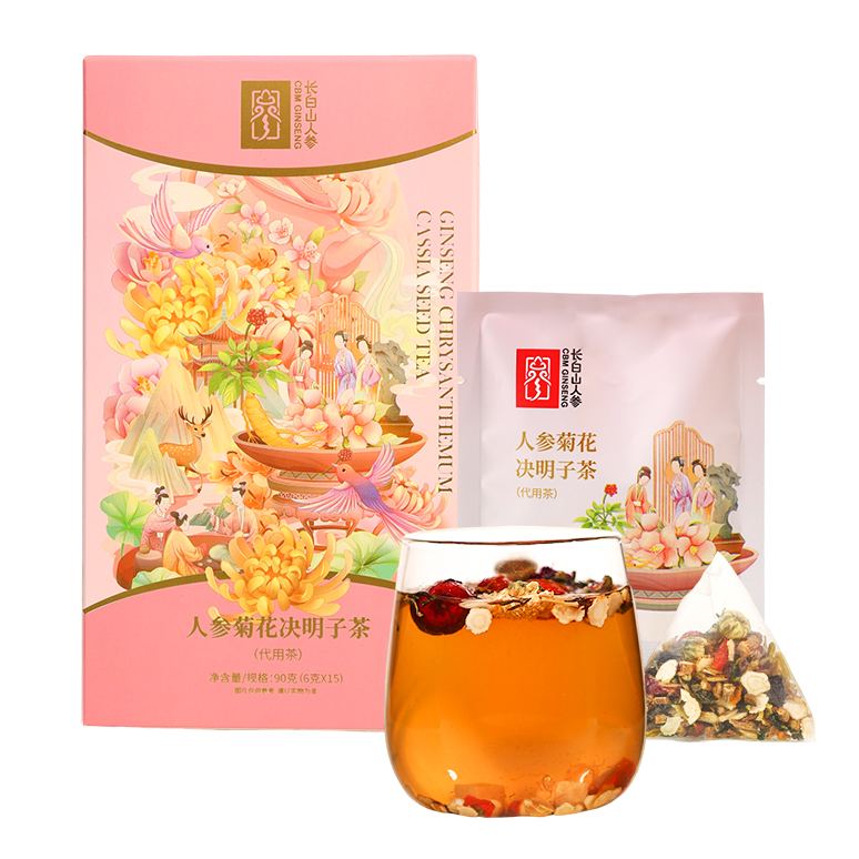 Ginseng Chrysanthemum and Cassia Seed Tea,90 g (6 g *15 bags)-Changbai Mountain Ginseng-CBM GINSENG