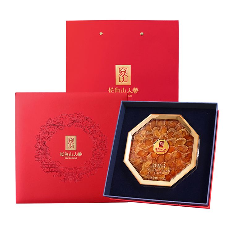 Sugar-Free Red Ginseng Slices Gift Box，100g/Box, φ2.0-Changbai Mountain Ginseng-CBM GINSENG