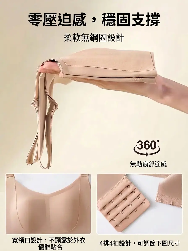 可調式無痕防垂塑型內衣