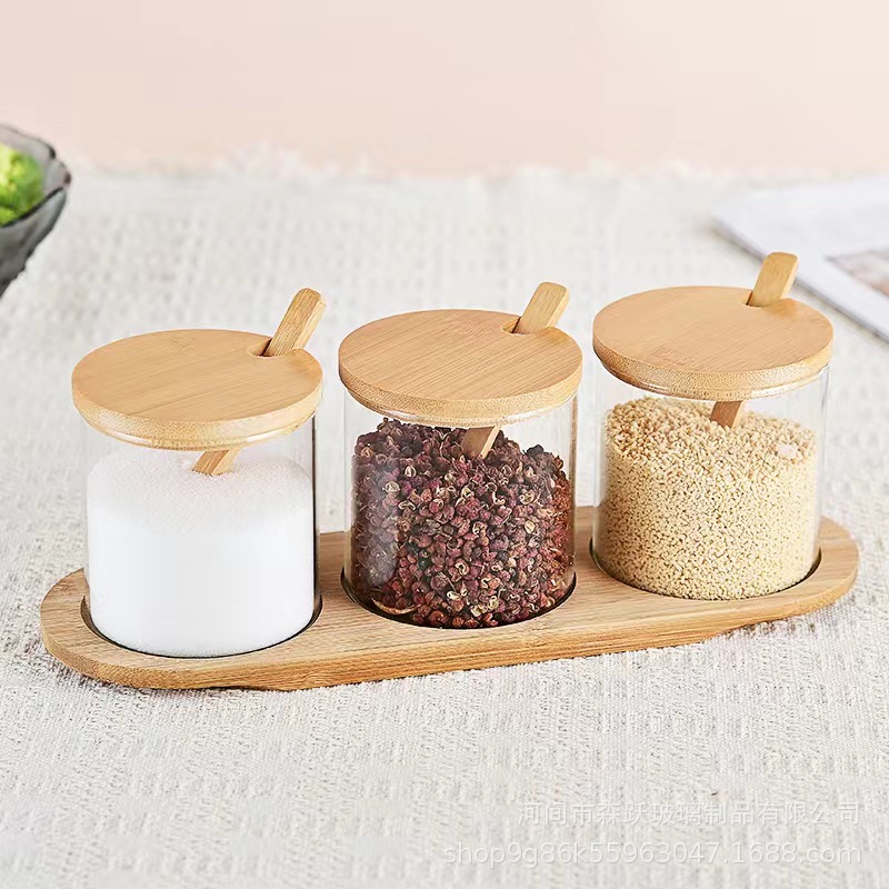 調料罐竹木蓋