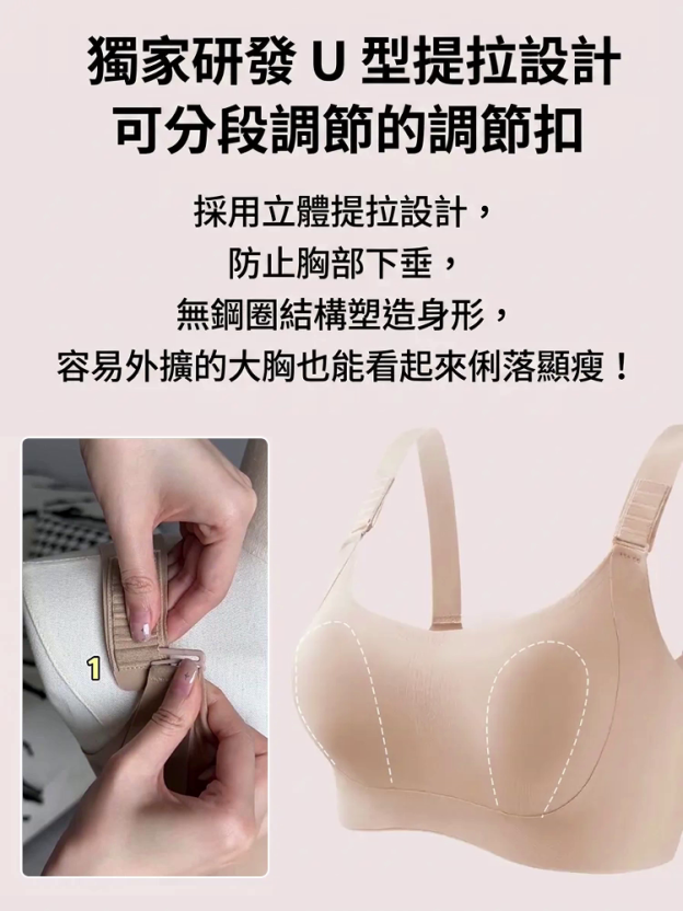 可調式無痕防垂塑型內衣