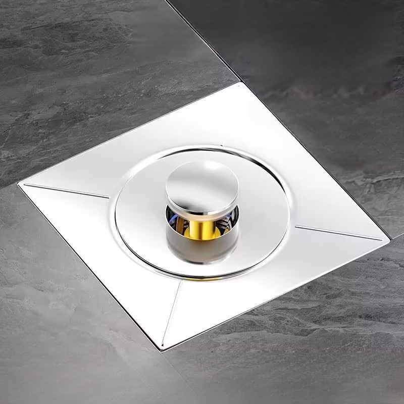 不鏽鋼腳踩地漏防臭器🚫360° 全密封設計，隔絕下水道臭氣溢出