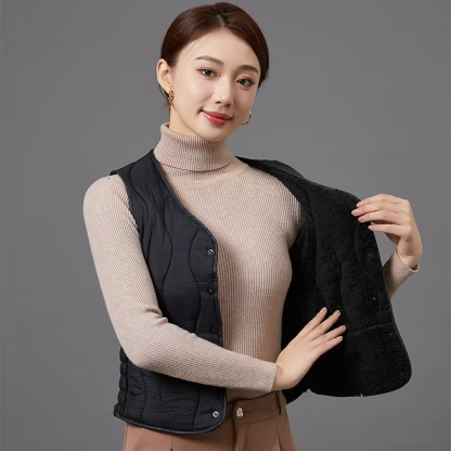 修身氣質保暖馬甲女