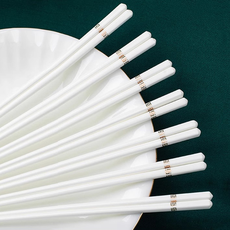 【防黴抗菌】【高強度抗摔】【耐高溫】陶瓷筷子（10雙裝）