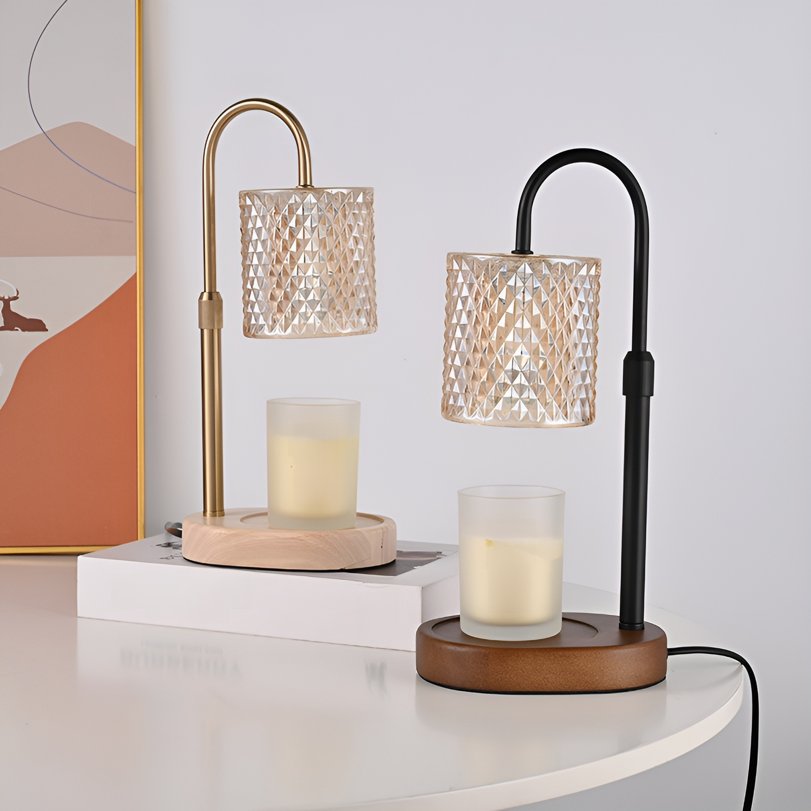 木藝香薰融蠟燈