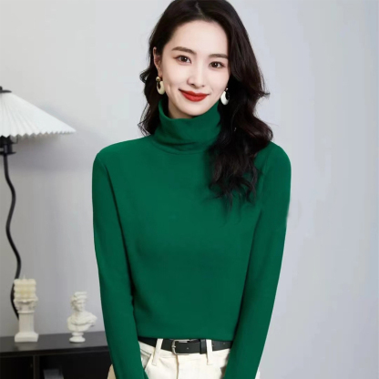 時尚百搭雙面德絨高領打底衫