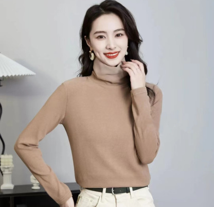 時尚百搭雙面德絨高領打底衫