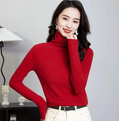 時尚百搭雙面德絨高領打底衫