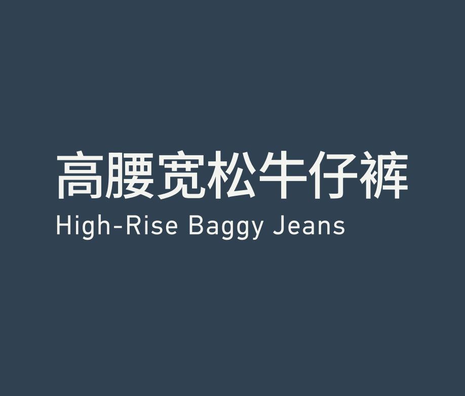 High-Rise Baggy Jeans 高腰宽松牛仔裤