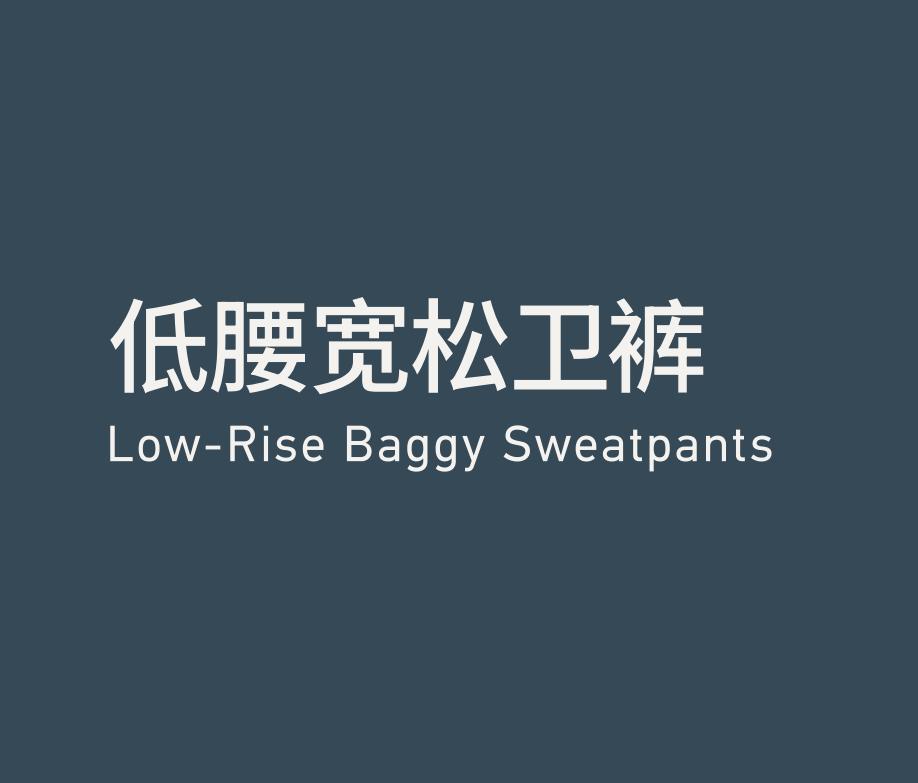 Low-Rise Baggy Sweatpants 低腰宽松卫裤