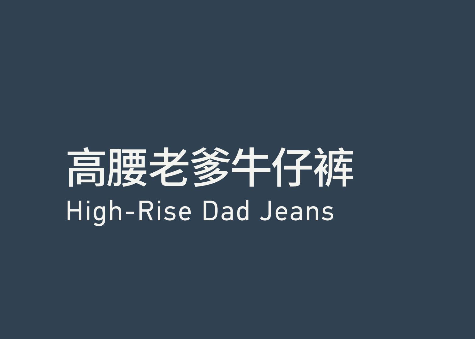 High-Rise Dad Jeans 高腰老爹牛仔裤
