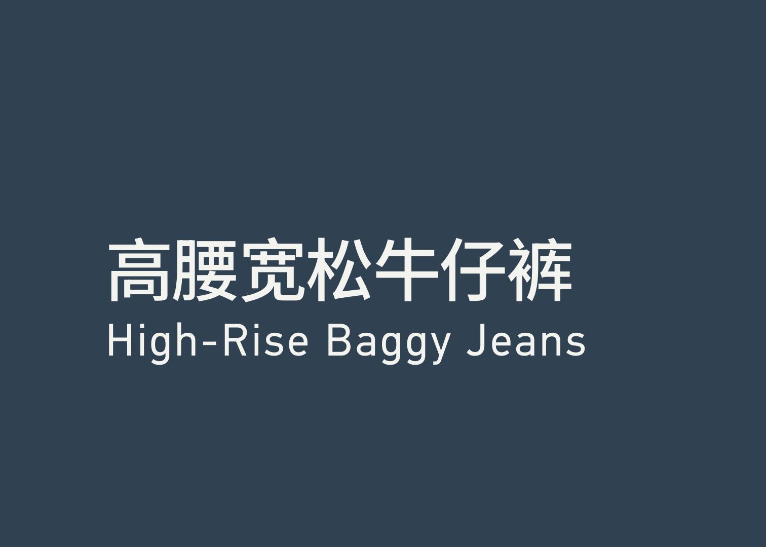 High-Rise Baggy Jeans 高腰宽松牛仔裤