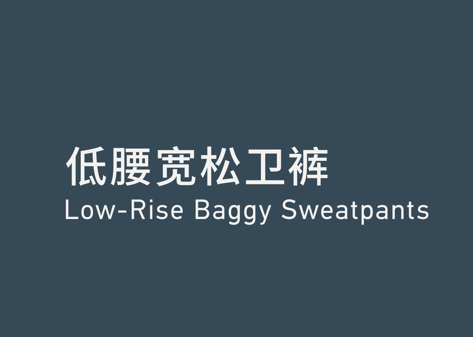 Low-Rise Baggy Sweatpants 低腰宽松卫裤