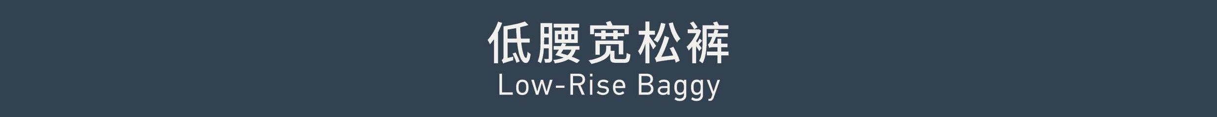 Low-Rise Baggy 低腰宽松裤