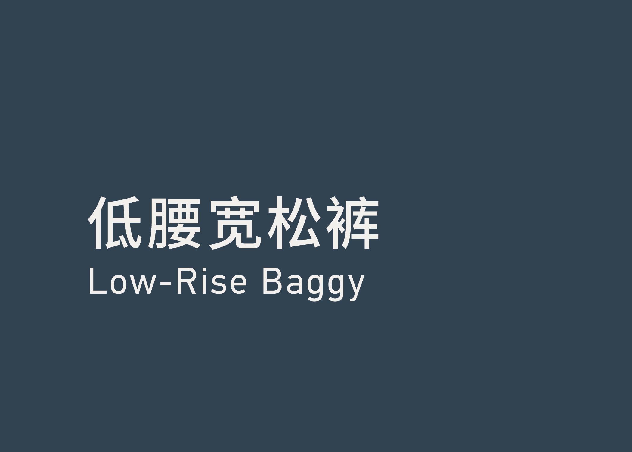 Low-Rise Baggy 低腰宽松裤