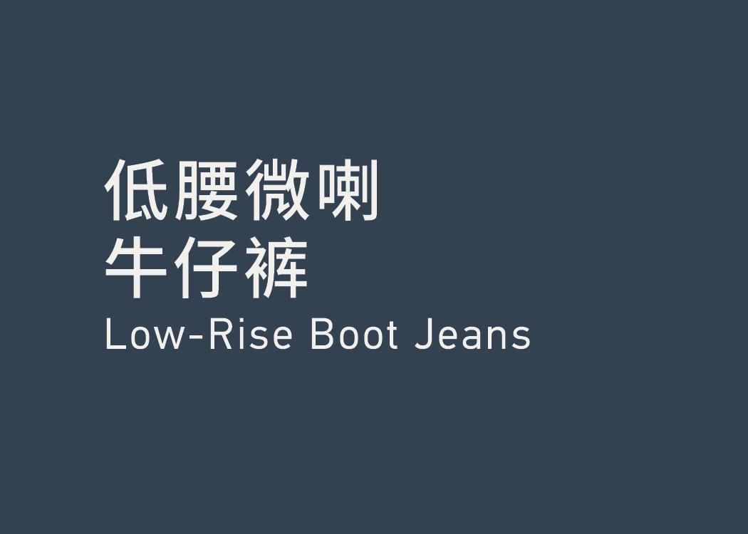 Low-Rise Boot Jeans 低腰微喇牛仔裤