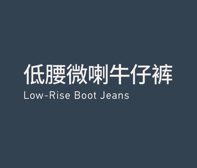 Low-Rise Boot Jeans 低腰微喇牛仔裤