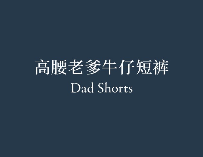 Dad Shorts 高腰老爹牛仔短裤