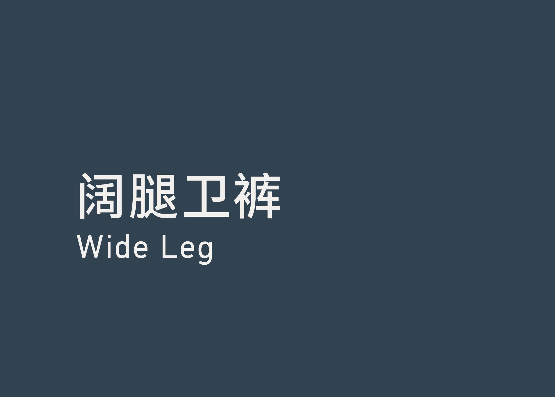 Wide Leg 阔腿卫裤