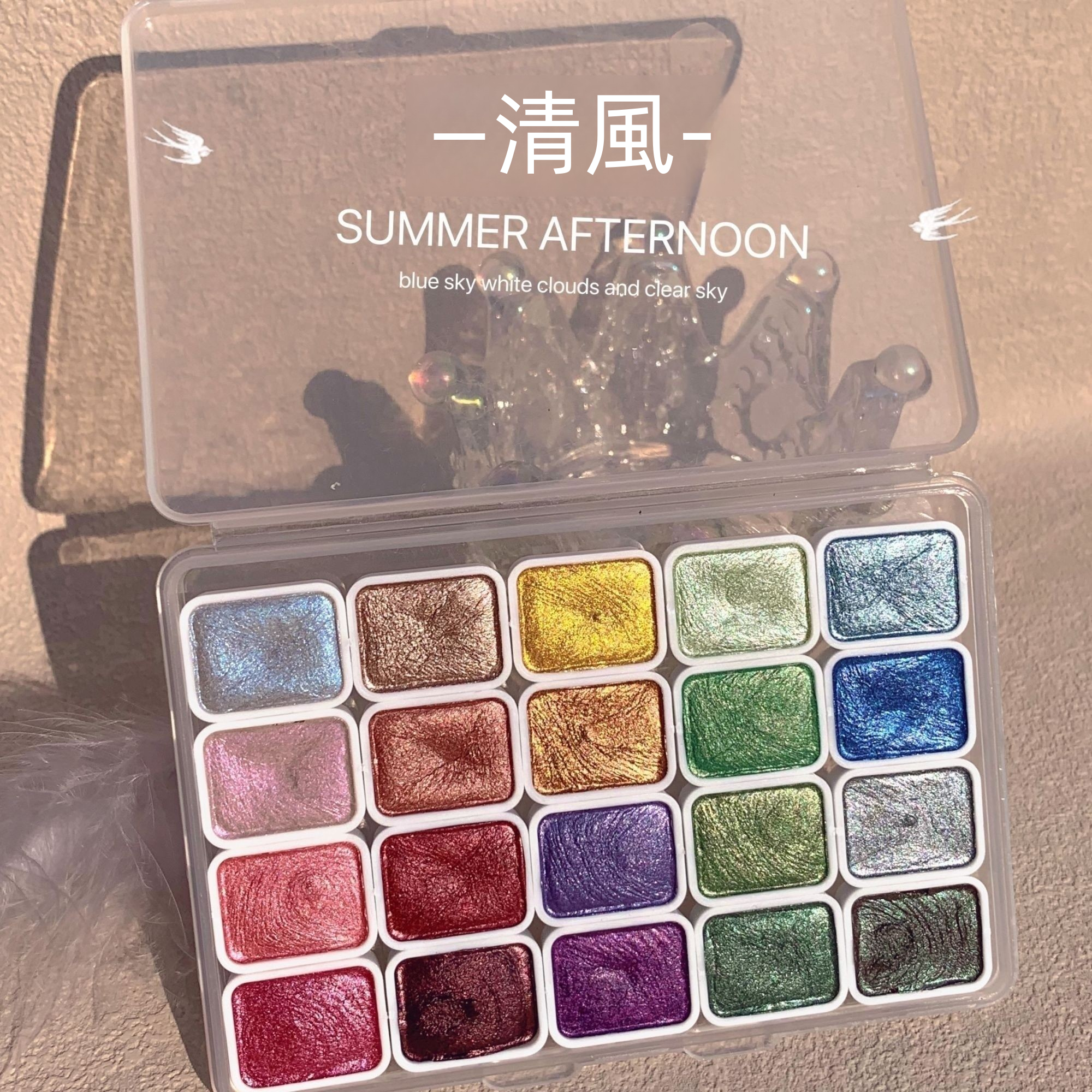 滿天星珠光水彩顏料固體發光