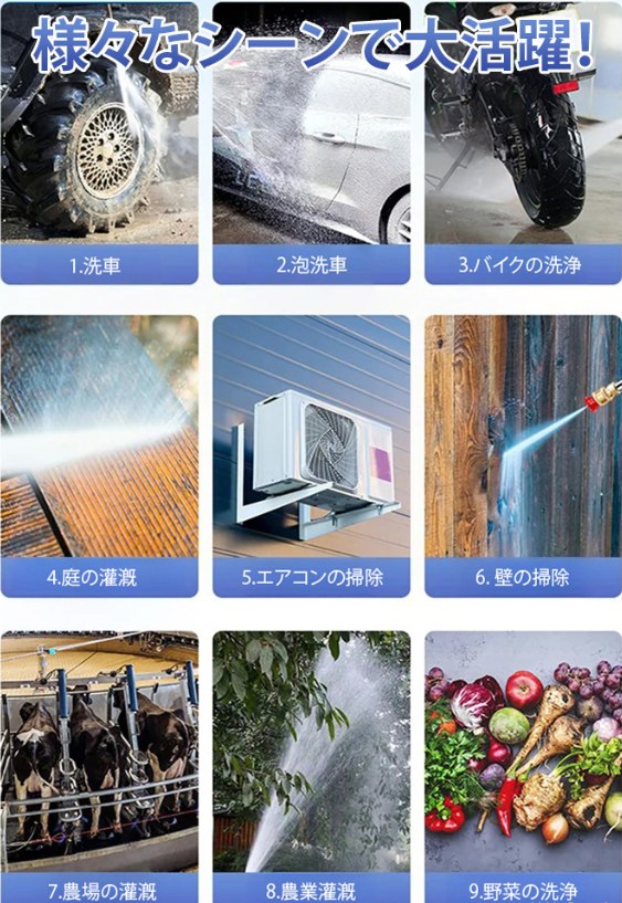高圧洗車水鉄砲