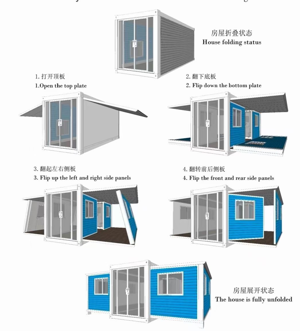 expandable contianer house display for installtation 