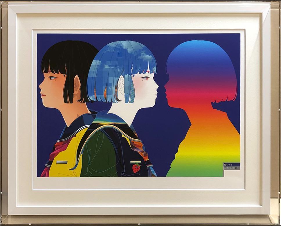 ⭐预售⭐日本視覺插畫藝術家 MITSUME- 線條的速度與色彩的衝擊 潮流插畫《関心と無視と何か》、《愛と憎と何か》等限量版画