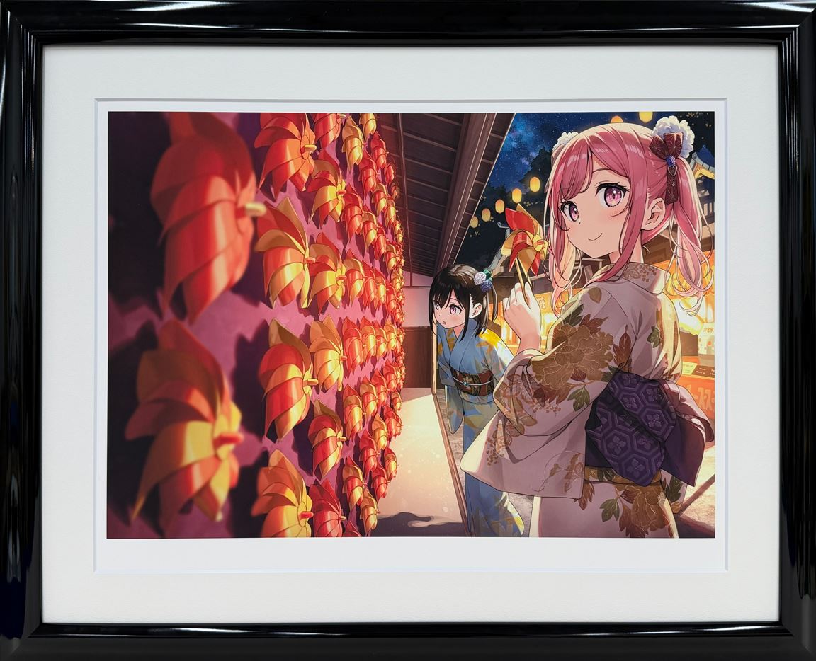 ⭐Pre-sale⭐KANTOKU (カントク) - Kurumi & Shizuku in Yukata Limited-Edition Art Prints "Yoi Matsuri"