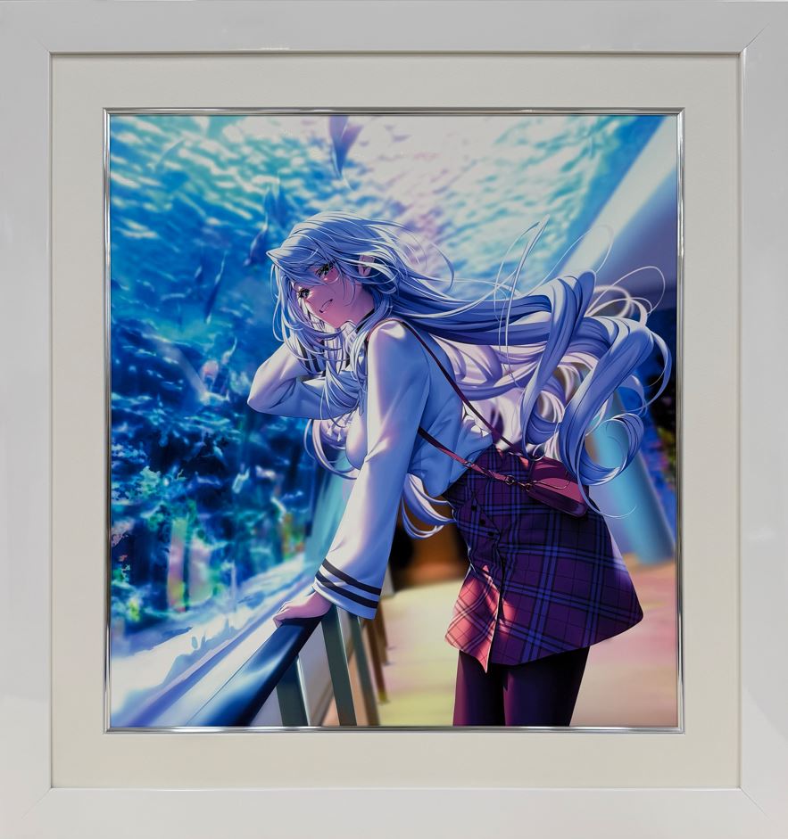 ⭐预售⭐ピロ水-【2026年3月新作】原创游戏“はにかみ彼女（害羞女友）” 天笠綴 系列版画《蒼愛》近距离的水族馆约会