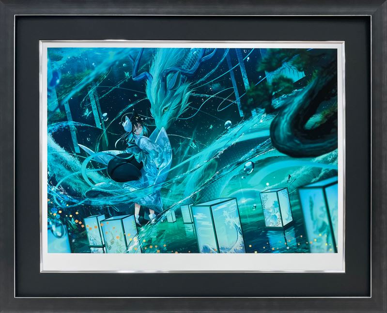⭐预售⭐夜ノみつき-凝翡水为形，与龙共舞 绝美版画《翡水-流-》《翡水-舞-》系列