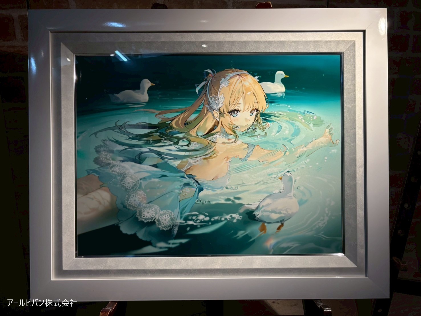⭐预售⭐Anmi - 超人气韩国画师- 白鳥ちゃん主题版画《泳ぐ》 – ART