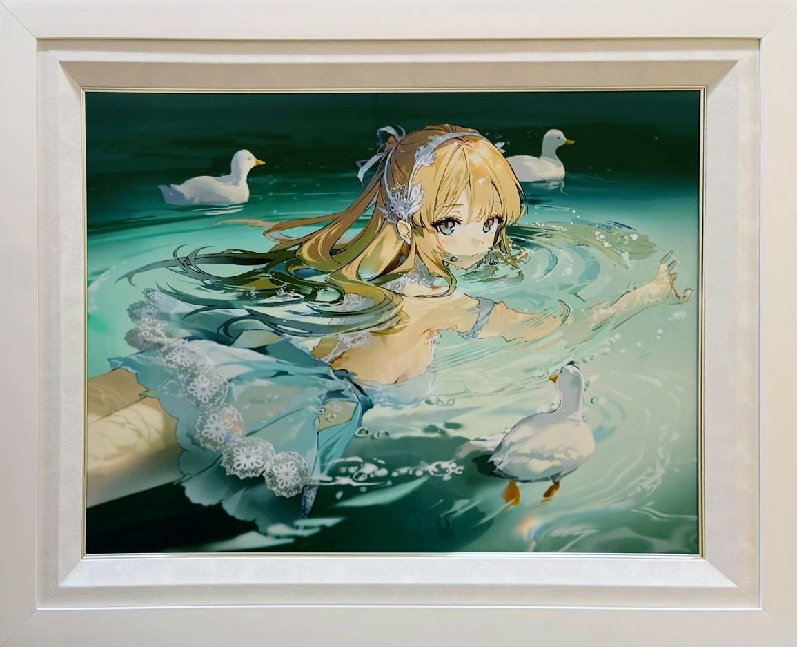 anmi 先生 海で会おう 版画 アールビバン ⭐预售⭐Anmi - 超人气韩国画师- 白鳥ちゃん主题版画《泳ぐ》 – ART