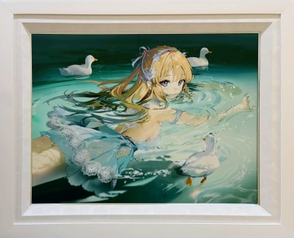⭐预售⭐Anmi - 超人气韩国画师- 白鳥ちゃん主题版画《泳ぐ》 – ART