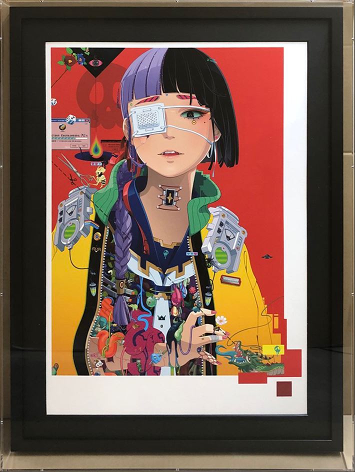 ⭐预售⭐日本視覺插畫藝術家 MITSUME- 線條的速度與色彩的衝擊 人氣限量版畫《肉体と精神と何か》、《自己と他者と何か》多版本