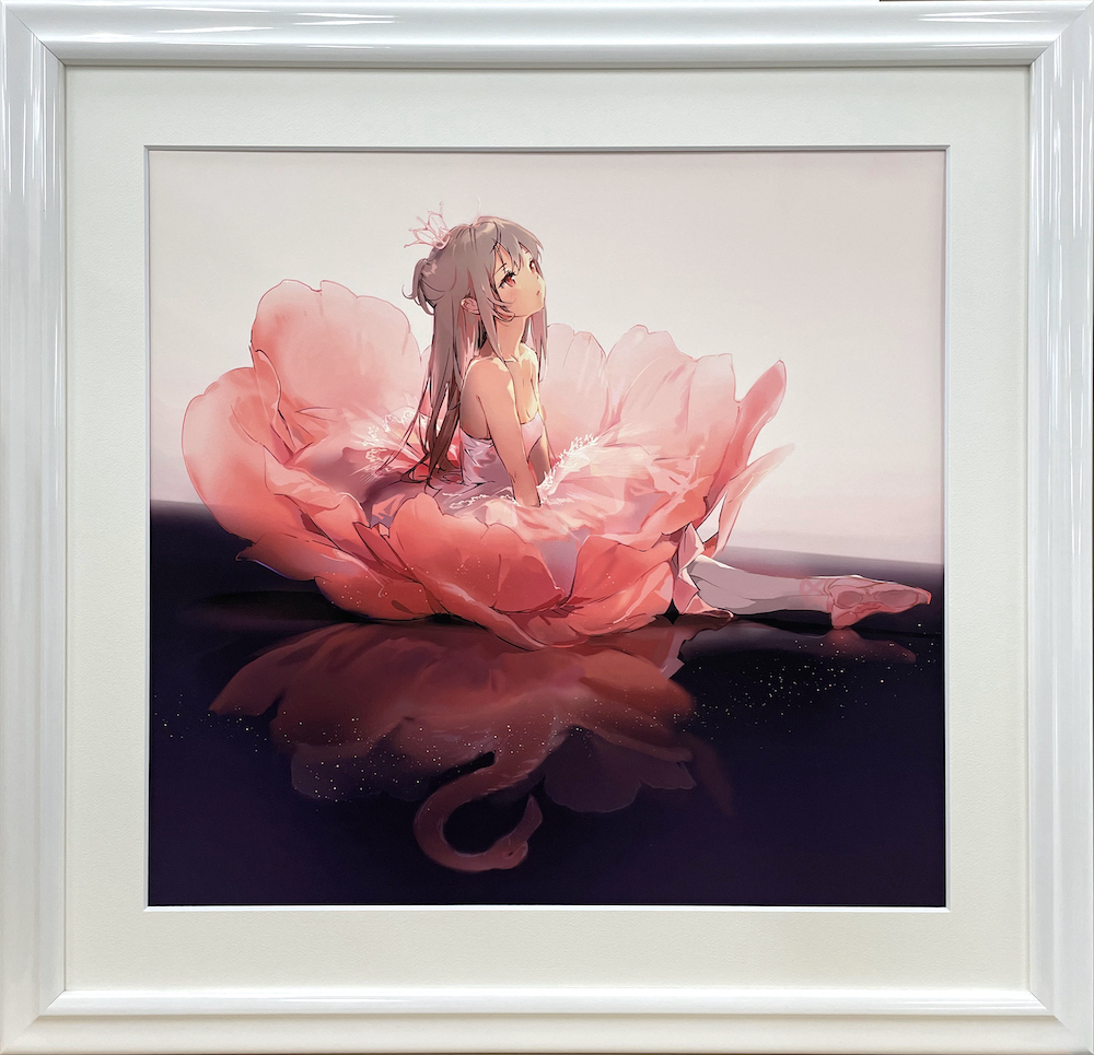 アールビバン 版画 Anmi ME版 夢見るフラミンゴ ミクスドメディア ⭐预购⭐韩国著名插画师Anmi 极致透明感限量版画-《火烈鸟芭蕾舞团